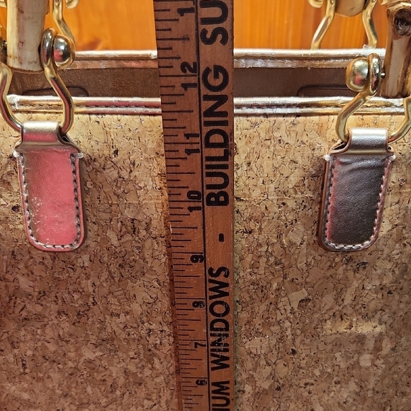 Lilly Pulitzer Tan and Cork Tote Bag with Rose Gold Lining - Picture 12 of 14